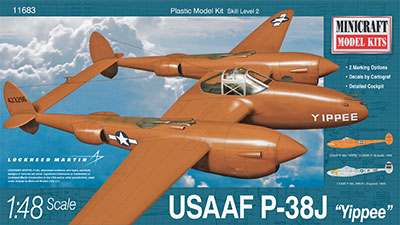 1/48 WW.II アメリカ陸軍航空軍 P-38J “YIPPEE” プラモデル